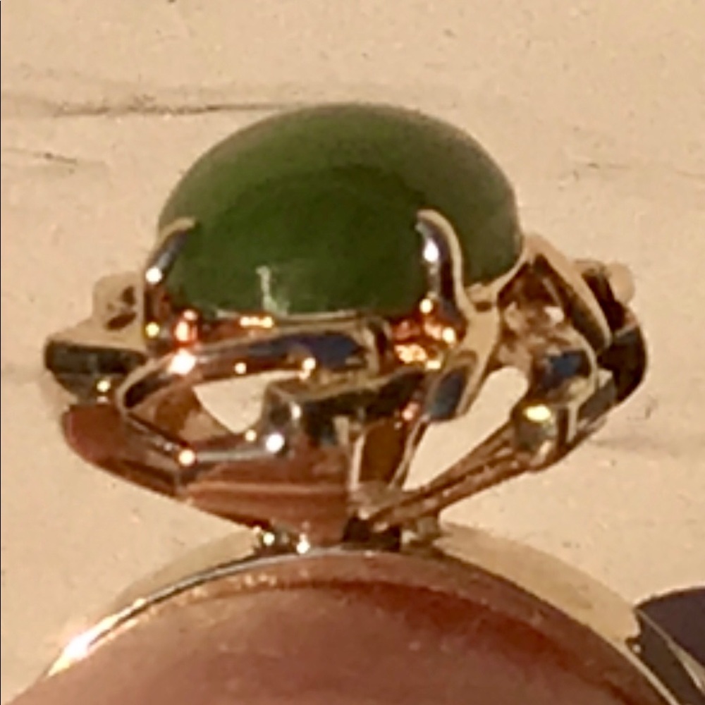 ❌❌❌SOLD❌❌❌ANTIQUE NATURAL JADE 10 KT YELLOW - Picture 6 of 13
